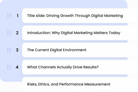 Slideonic AI presentation outline